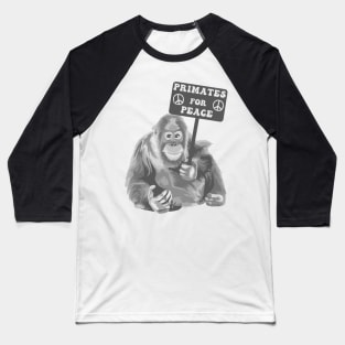 Primates for Peace Orangutan Baseball T-Shirt